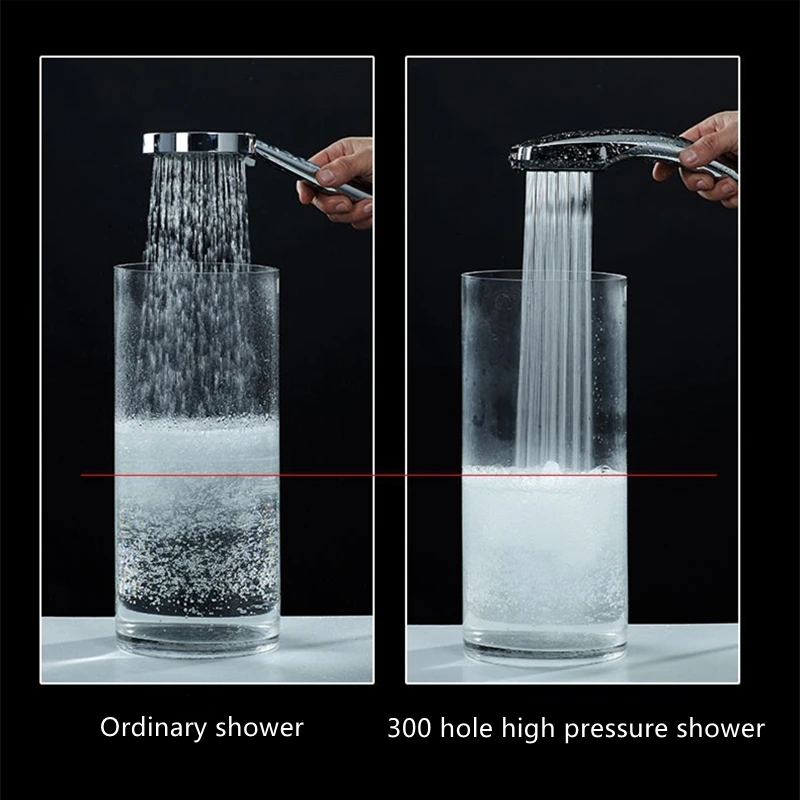 Квадратная Лейка для душа высокого давления с 300 отверстиями ручная