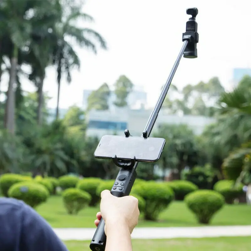 

For DJI OSMO Pocket 2 50CM Retractable Extension Rod w Tripod Clip Mount