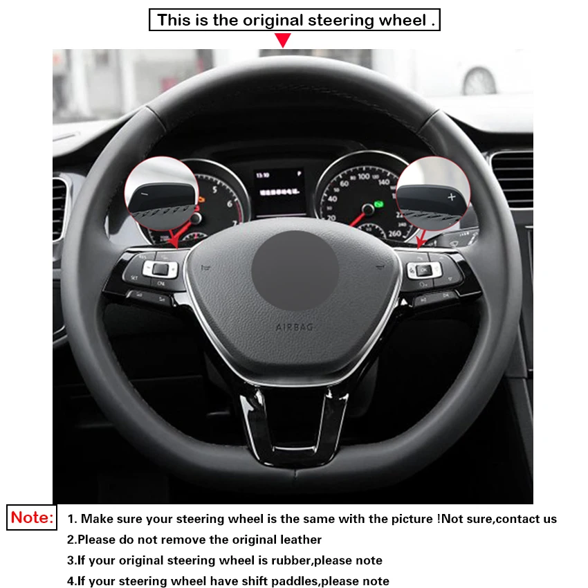 LQTENLEO синий белый кожаный чехол рулевого колеса автомобиля для Volkswagen VW Golf 7 Mk7