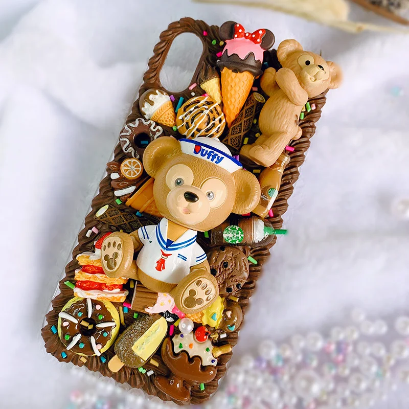 Чехол сделай сам для Samsung s8/s9/s10 plus note 8/note9/note10 + 3D чехол с милым медведем телефона