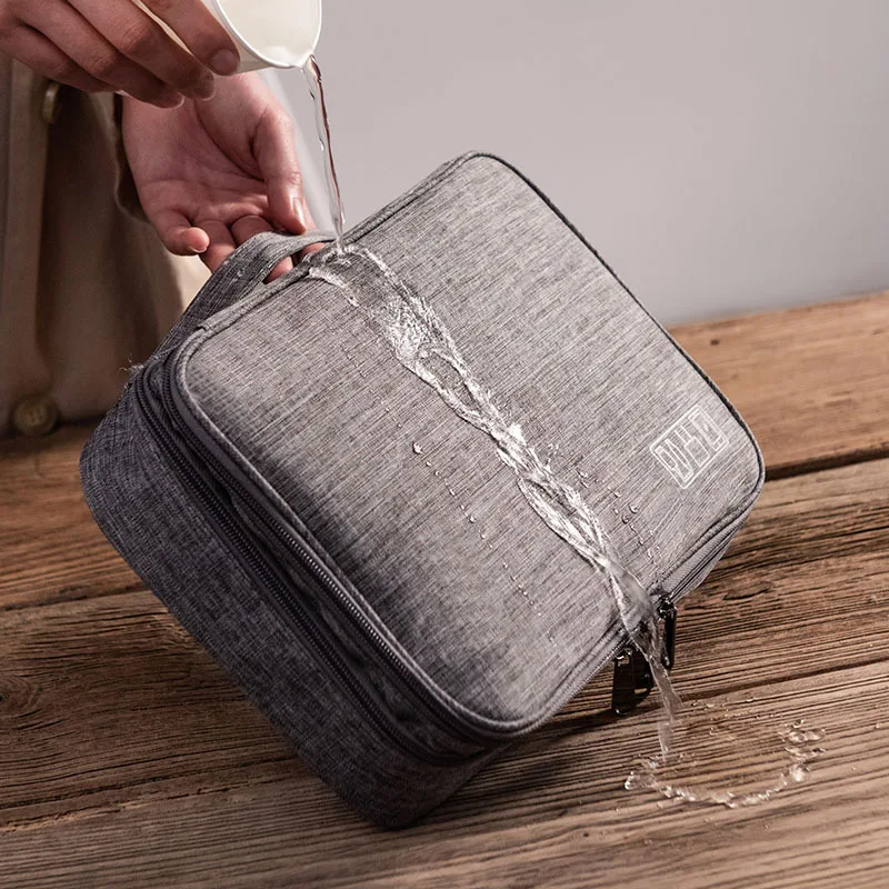 

3-layer Electronics Storage Bag Polyester Multi-functional Organizer Data Cable Storage Case Bag 28219 cm Vip Dropping