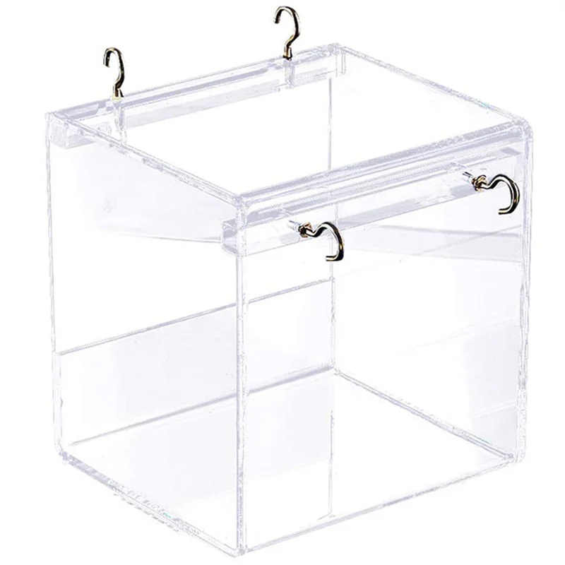 

Кормушка для корма для птиц, на окно, для душевой кабины, на клетка для попугая градусов, с крючками, без протечек