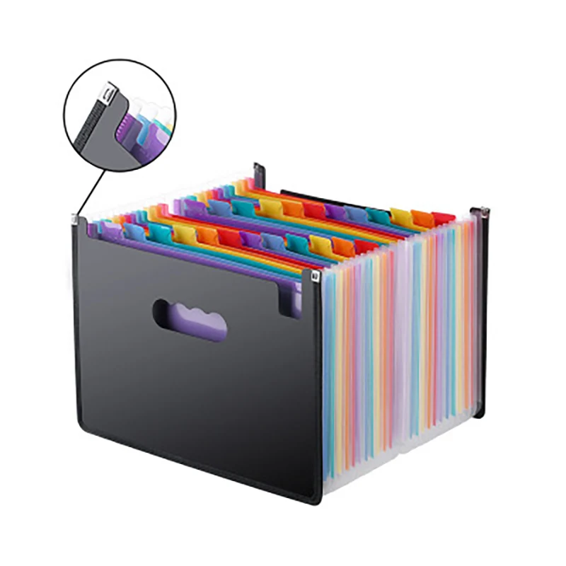 

Multifunctional 12 Pockets Expanding File Folder A4 Expandable Portable Stand Plastic Business File Office Business Organize Box
