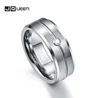 Классическое мужское кольцо JQUEEN 8 мм из циркония, кольцо из карбида вольфрама, обручальные кольца с гранями, мужские ювелирные изделия, мужские кольца