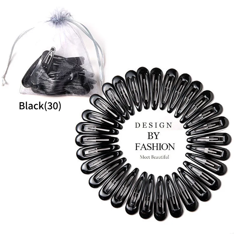 Black(30Pcs) 3-40 шт. 5 см заколки для волос, заколки для волос, цветные металлические заколки для волос, аксессуары для укладки - Цвет: Black(30Pcs)