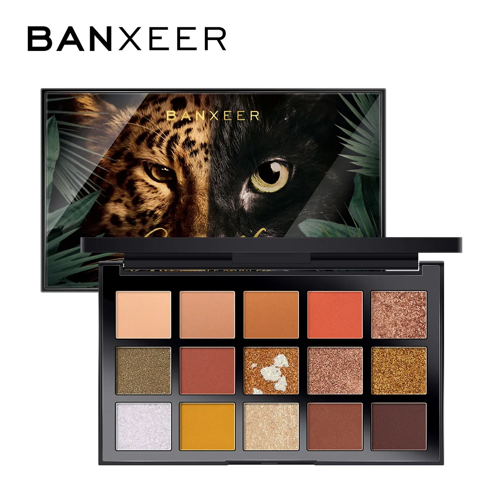 Палетка теней для век BANXEER 15 цветов тени животных с высоким пигментом и блеском