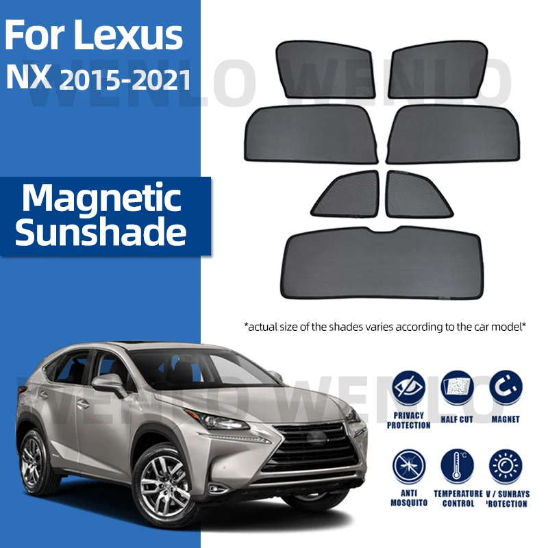 

For Lexus NX200 NX200H NX300H 2015-2021 Side Window Car Sunshade Front Windshield Blind Sun Shade Magnetic Visor Mesh Curtains