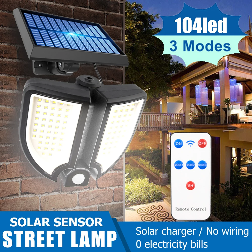 Светодиодный Солнечный настенный светильник Открытый лампа на солнечных