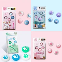 4pcs cat claw design thumb stick grip caps soft silicone protective cover joystick cap for nintendo switch lite