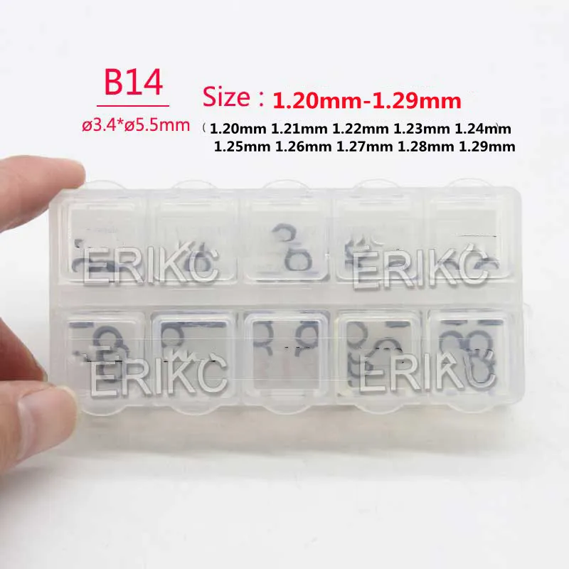 

ERIKC B14 30PCS 1.20MM-1.29MM 1.20MM 1.21MM 1.22MM 1.23MM 1.24MM 1.25MM 1.26MM 1.27MM 1.28MM Diesel Injector Nozzle Washer