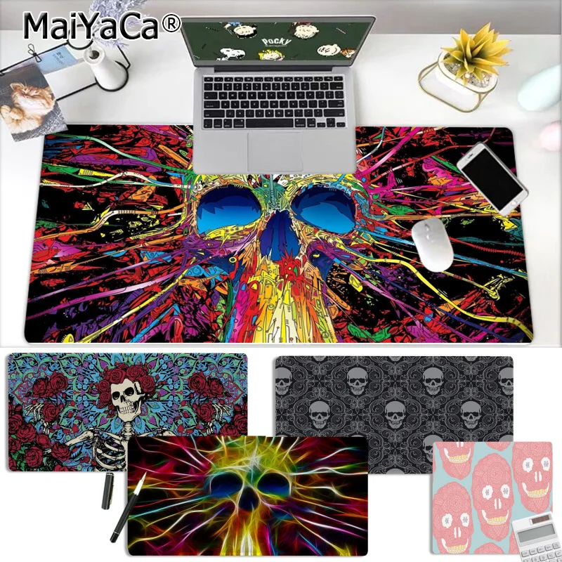 

MaiYaCa Skull Art Pattern Office Mice Gamer Soft Mouse Pad Speed/Control Version Large Gaming Mouse Pad