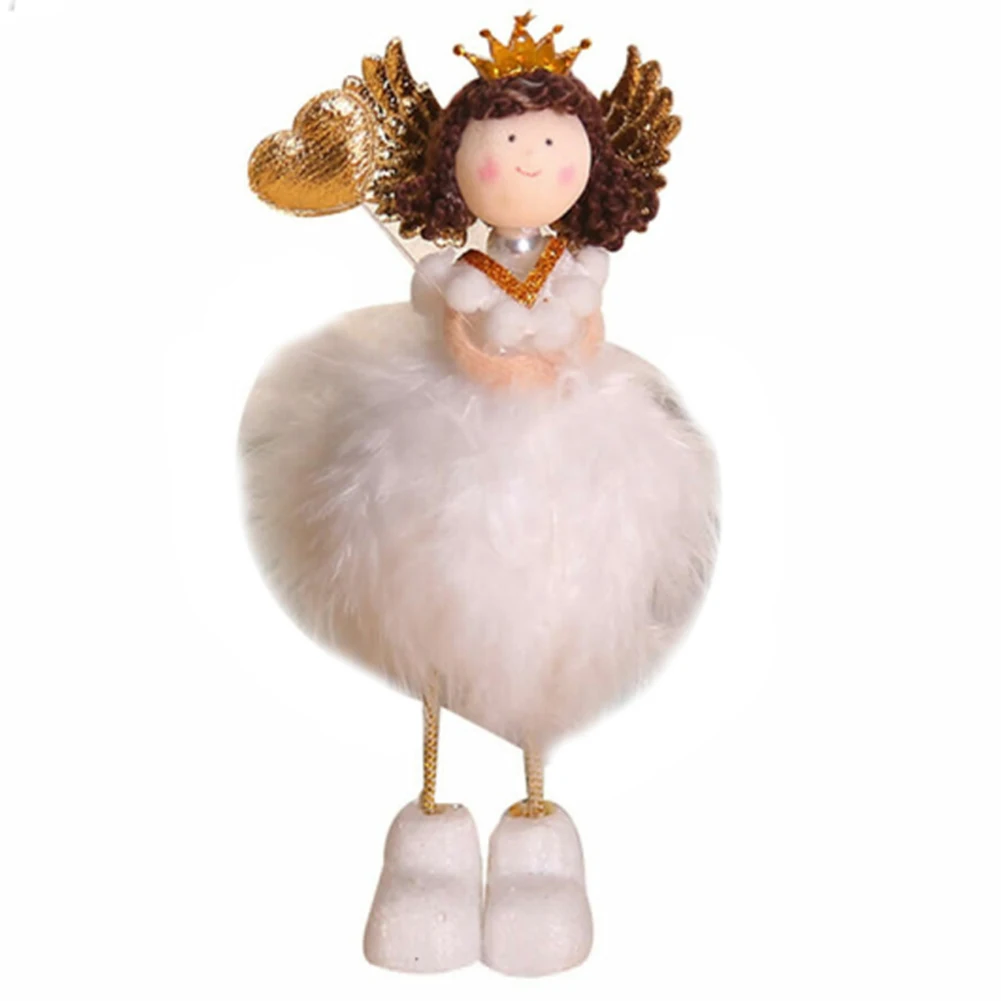 Рождество кулон милый флисовый плащ с Ангел куклы оконный орнамент Подвесной