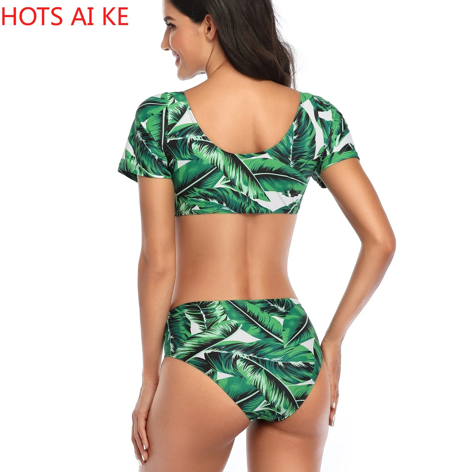 

Women's Fashion Sexy Sexy Floral Printed Ruffle Bandage Split Swimsuit Bikini High Waist Ruched Swimwear Clothhing