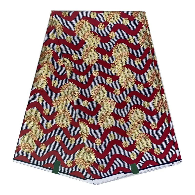 

Wholesale Price African Golden Wax Fabric Cotton Stuff Rapper Batik Ankara Original High Quality New Material Pagne Dress F8-17