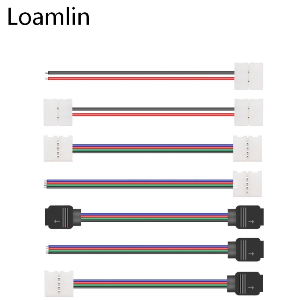 2pin /3pin /4pin/5pin WS2812B WS2811 5050 RGB Светодиодная лента с одним/двойным концом без крышки