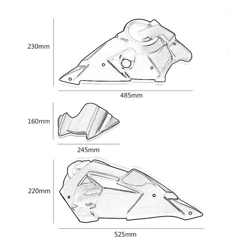 

Motorcycle Engine Spoiler Belly Pan Lower Fairing Mounting Bracket for Yamaha MT-07 MT07 FZ07 FZ-07 MT FZ 07 2014-2020