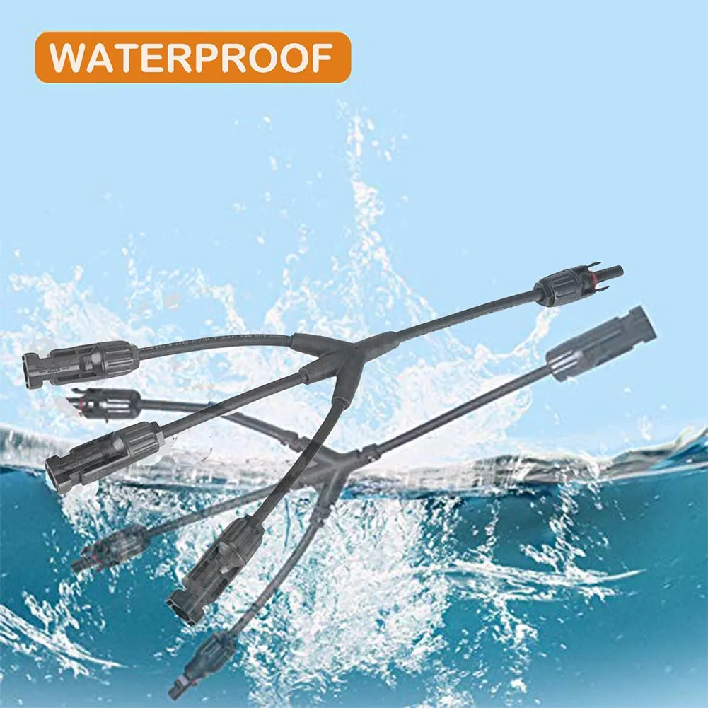 

1 Pair 30A 1000V Y Type Solar Panels PV Male & Female Compatible 3 To 1 Branch Connector 3Y Branch Parallel Cable Connector