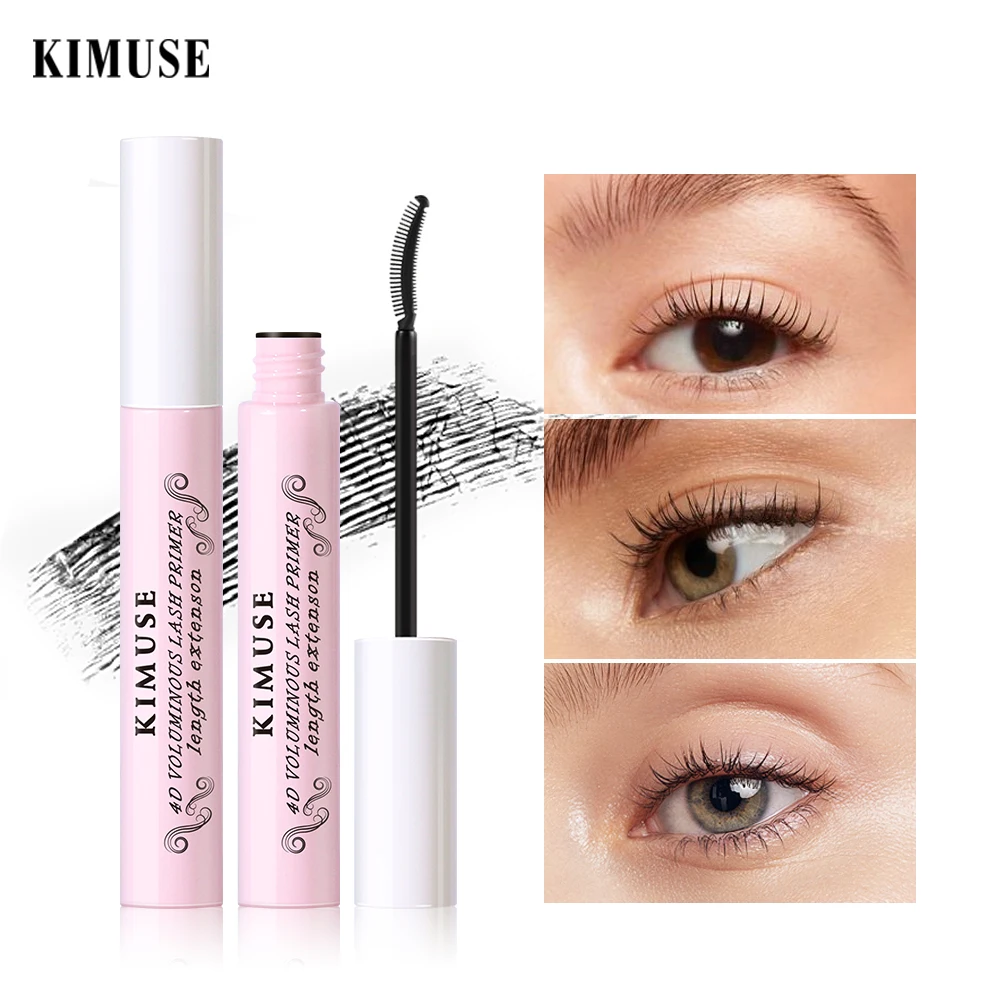 KIMUSE 4D VOLUMINOUS LASH PRIMER Thick Mascara Eyes Lash Makeup Curly Waterproof Long Lasting False Eyelashes New