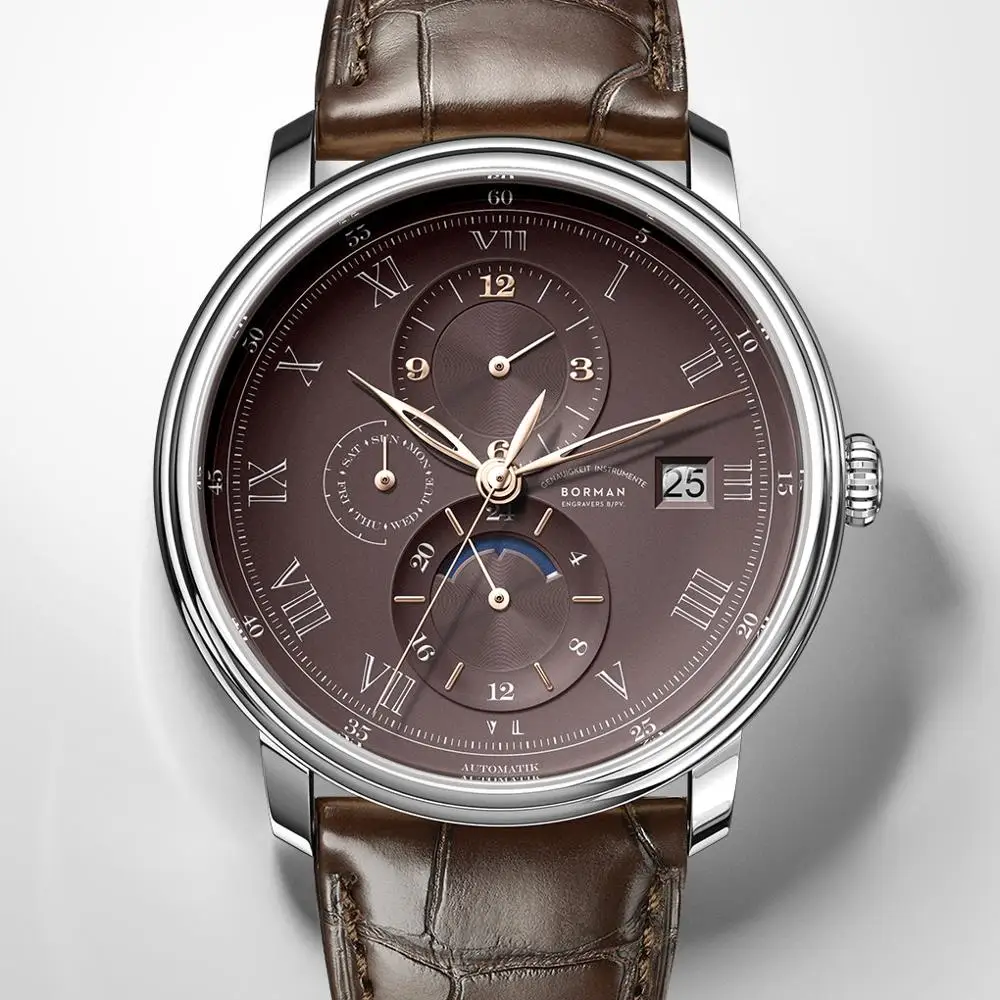 Часы наручные мужские автоматические Роскошные водонепроницаемые механические