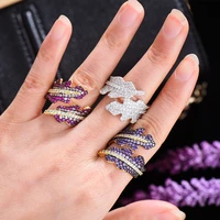 kellybola exclusive design luxury gorgeous zircon ring adjustable exquisite jewelry ladies wedding banquet fashion accessories