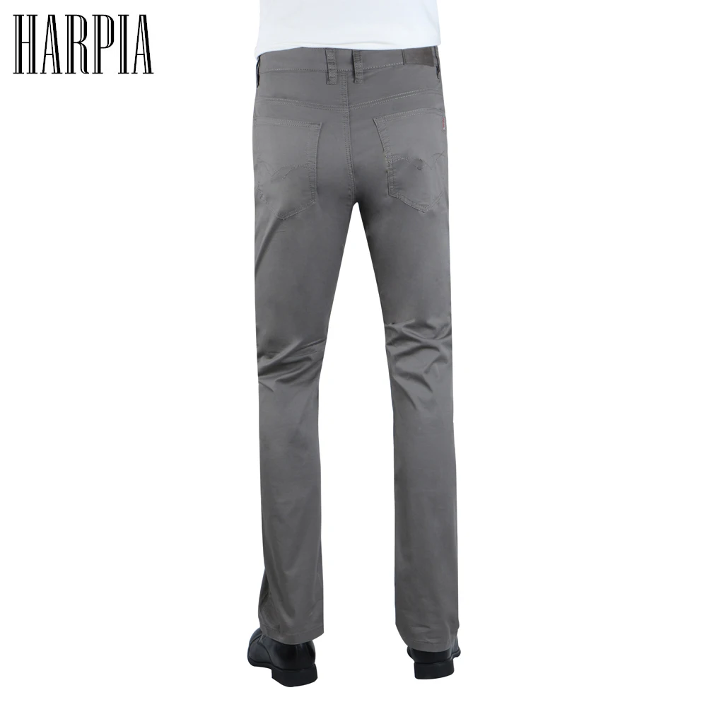 Harpia/брендовые классические мужские брюки новые летние хлопковые однотонные прямые повседневные длинные брюки больших размеров, средняя талия, тонкие мужские брюки