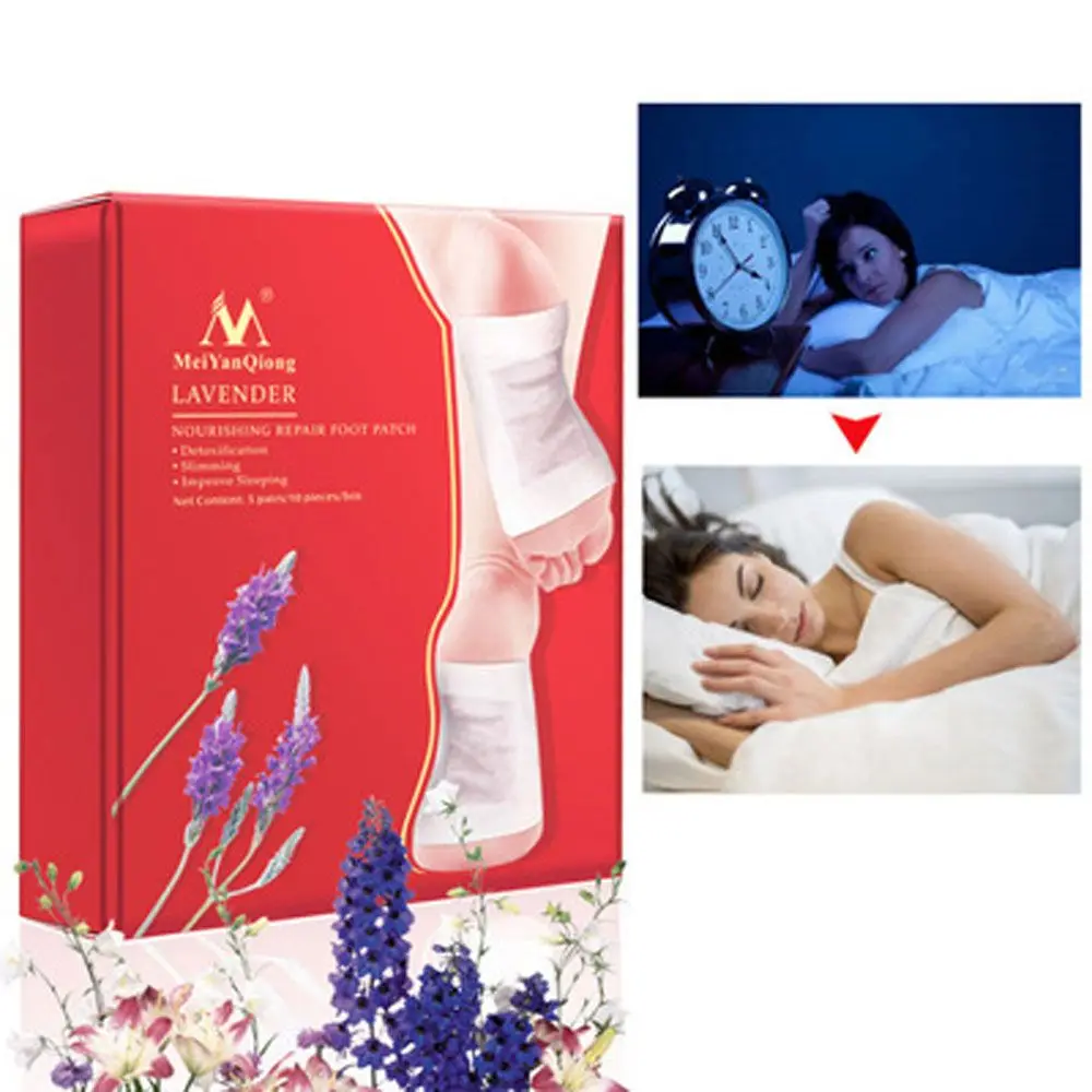 

10 Sheets/Box New Slimming Lose Weight Multiple Foot Patch Lavender Nourish And Repair Detox