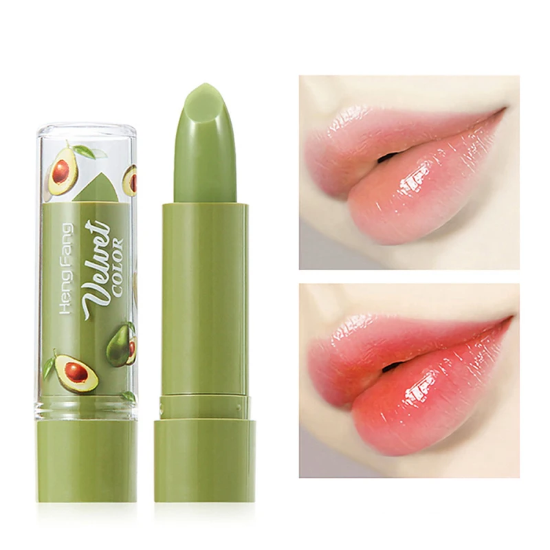 

Hengfang Natural Avocado Jelly Lip Balm Non-stick Color Changing Moisturizing Protects Lips Nourishing Lipstick TSLM1