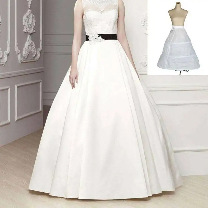 

WEDDING Bridal 3-HOOP Ball Gown FULL CRINOLINE PETTICOAT SKIRT SLIP