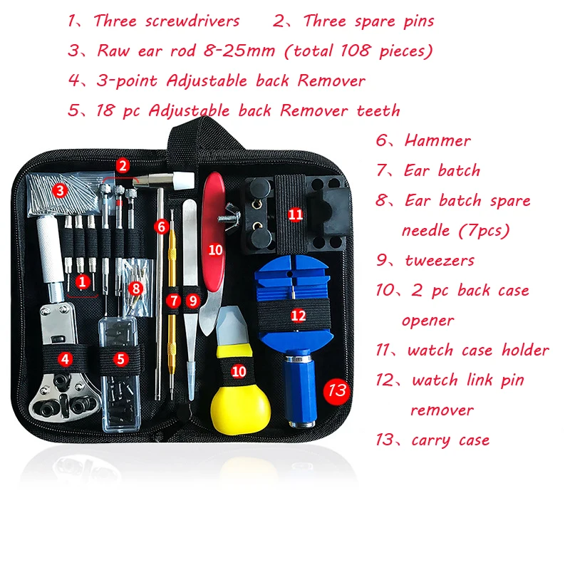 Инструменты для ремонта часов набор инструментов открывания звеньев штифта