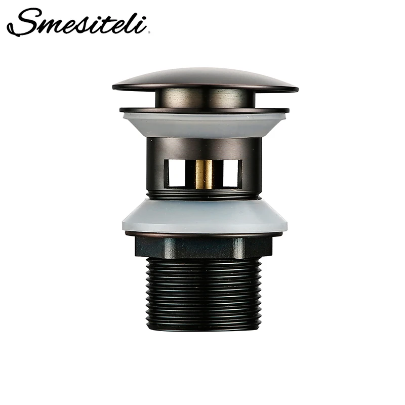 

Smesiteli High Quality Classic Mahogany Bronze Brass Pop Up Waste Vintage Drainer For Bathroom Lavatory Sink Hot Sale