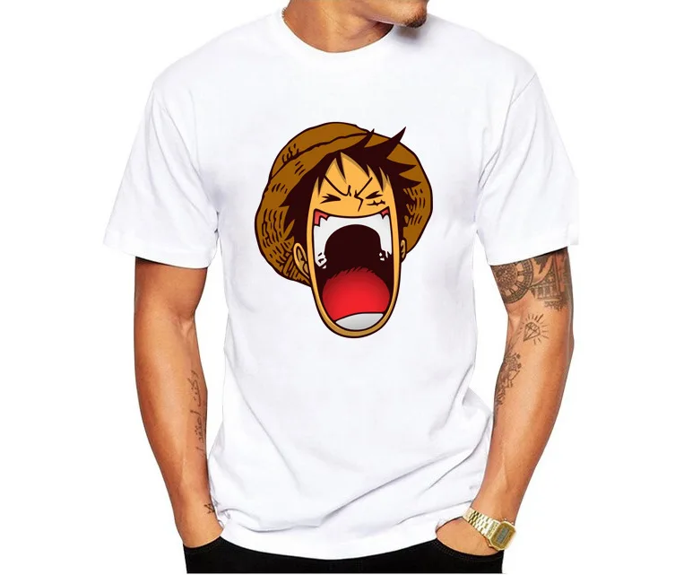 

New Men's Round Neck Print T-shirt Cartoon Anime Luffy T-shirt T Shirt for Women Y2k Tops Graphic T Shirts Clothing Women