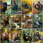 Evershine 5D алмазная вышивка полная выкладка животные Алмазная мозаика Медведь вышивка крестом наборы картина стразы декор для дома