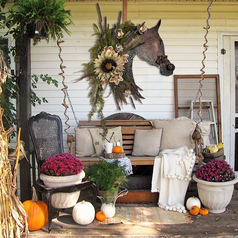Осенняя вешалка для входной двери с цветами настенная подвесное украшение