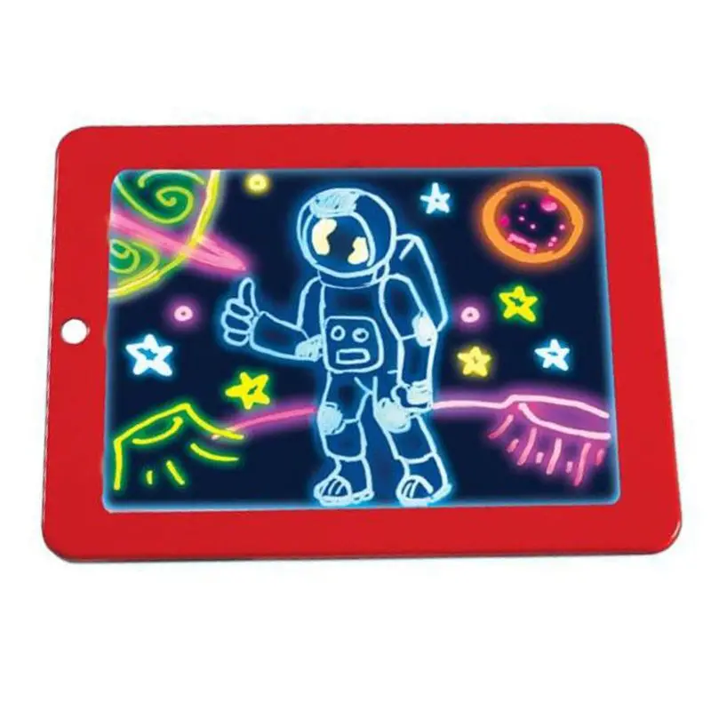 

3D Magic Drawing Board Creative Kids Children Pen LED Lights Glow Art Sketchpad
