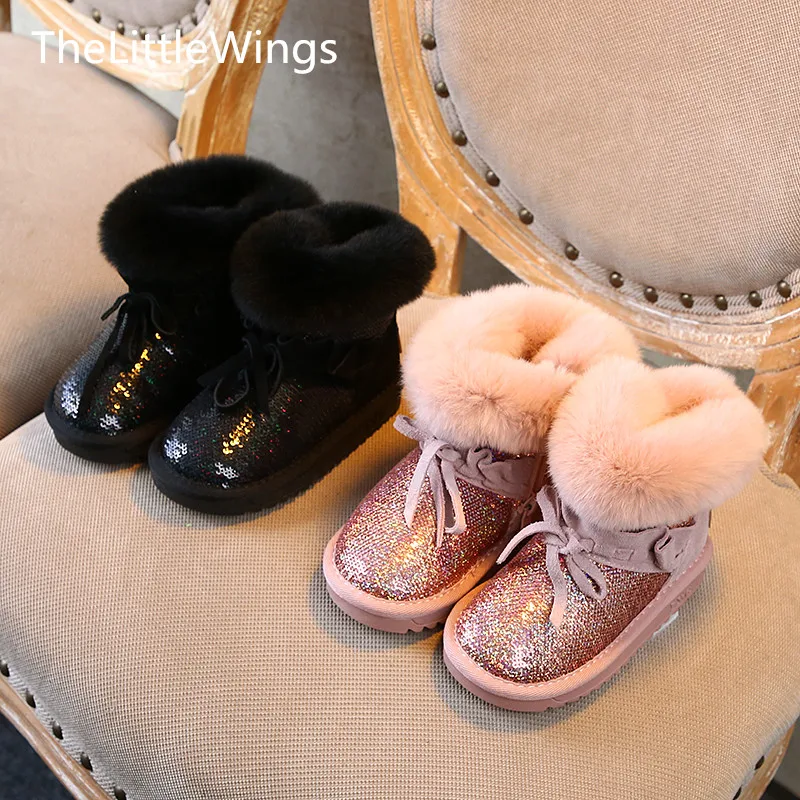 Зимние сапоги для девочек новинка 2019 теплая Нескользящая хлопковая обувь детей 1
