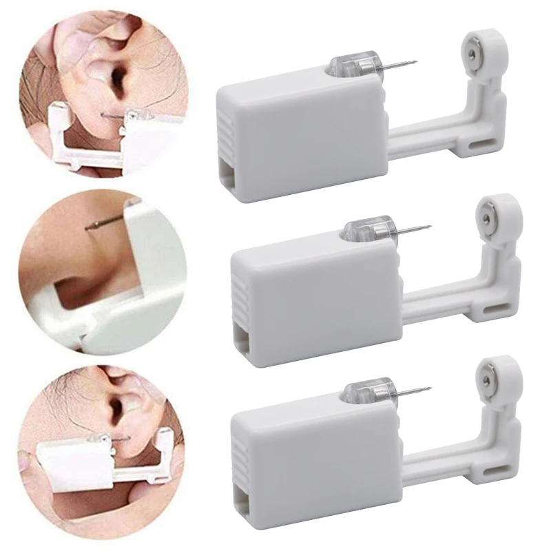 

3PCS Disposable Safe Sterile Nose Ring Stud Piercing Unit Set Gun Tool Earring Professional Machine Kit Nariz Women Body Jewelry
