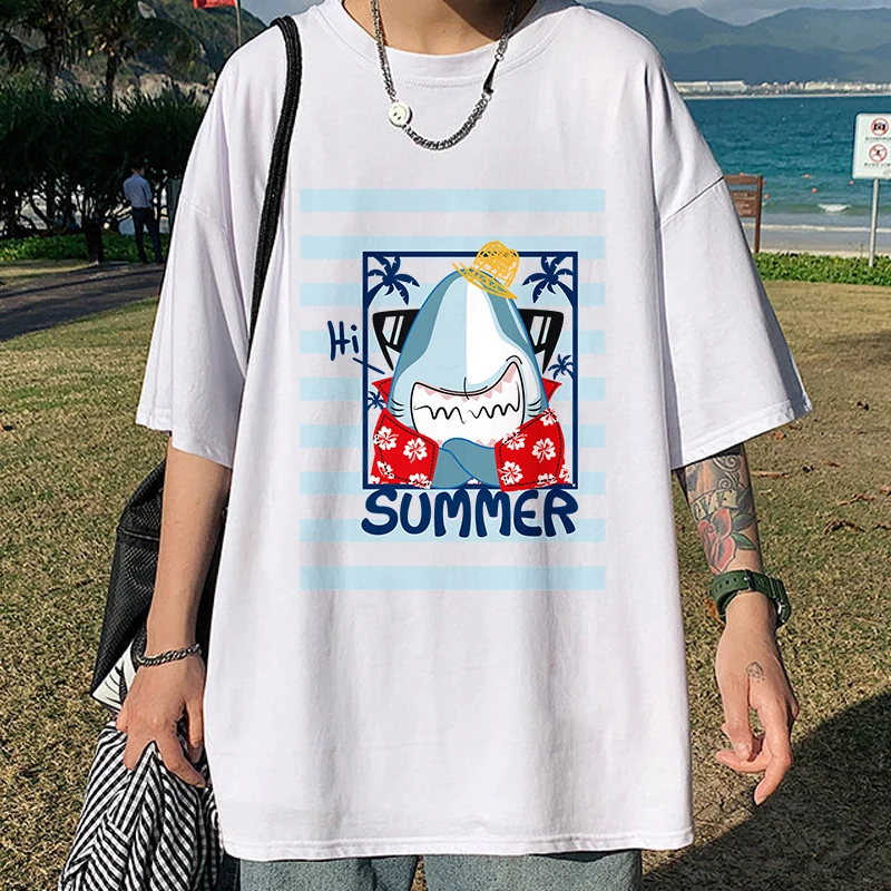 

Summer Shark Women's T-shirts Classical Gothic Korean Clothing Snowy White Guy Womens Top And Blouses men t shirt Dames Kleding