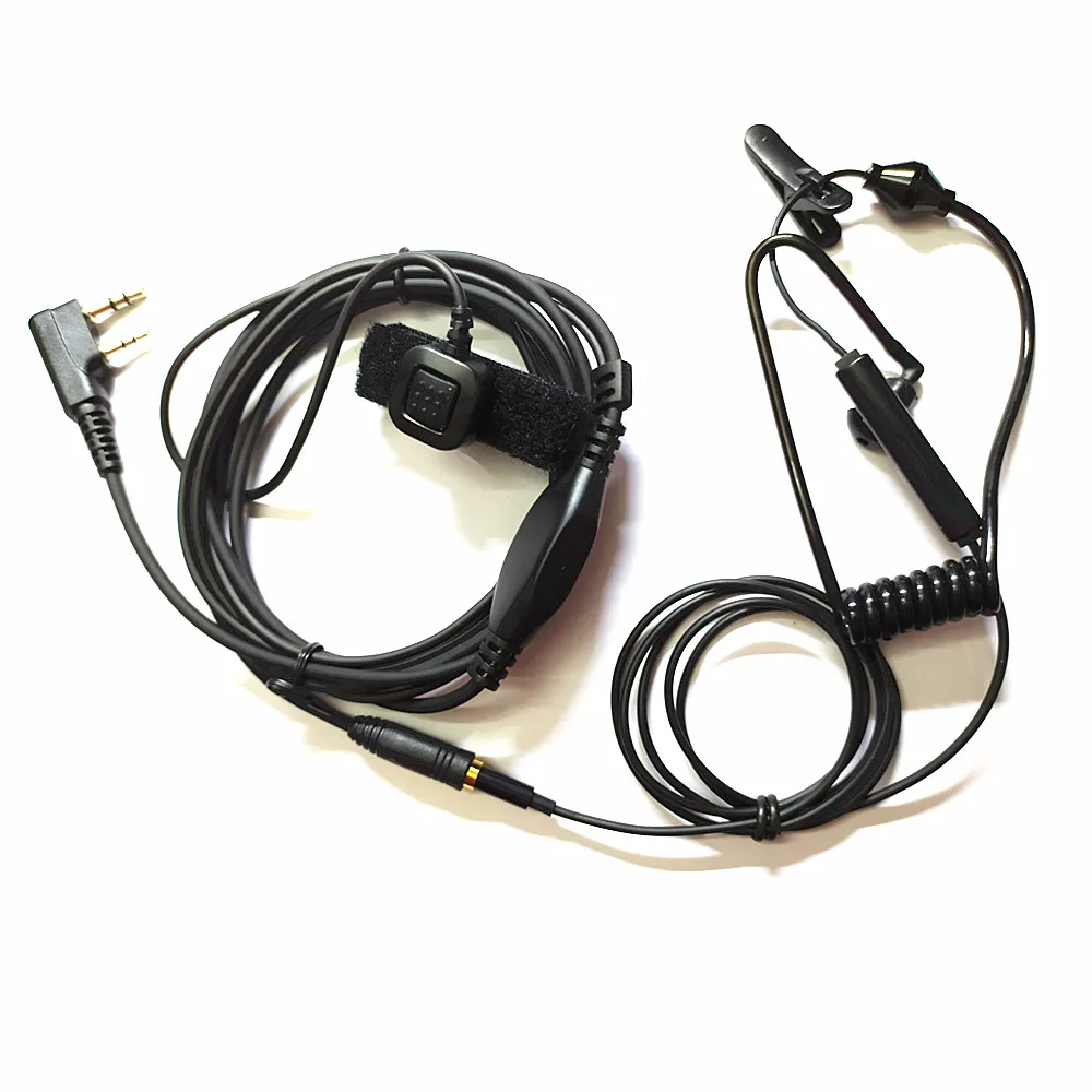 2 Pin K1 to 3.5MM Adapter with PTT-to-Talk ( with 2 Pin BaoFeng, Kenwood TYT Radios to 3.5mm Headsets with in-line Mics) images - 6