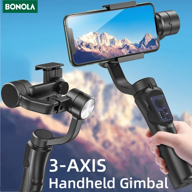 Bonola 3 Axis Handheld Gimbal Stabilizer for IOS/Andriod Smartphone Stabilizer Tripods Video Record Vlog Anti-shake Phone Gimbal 6