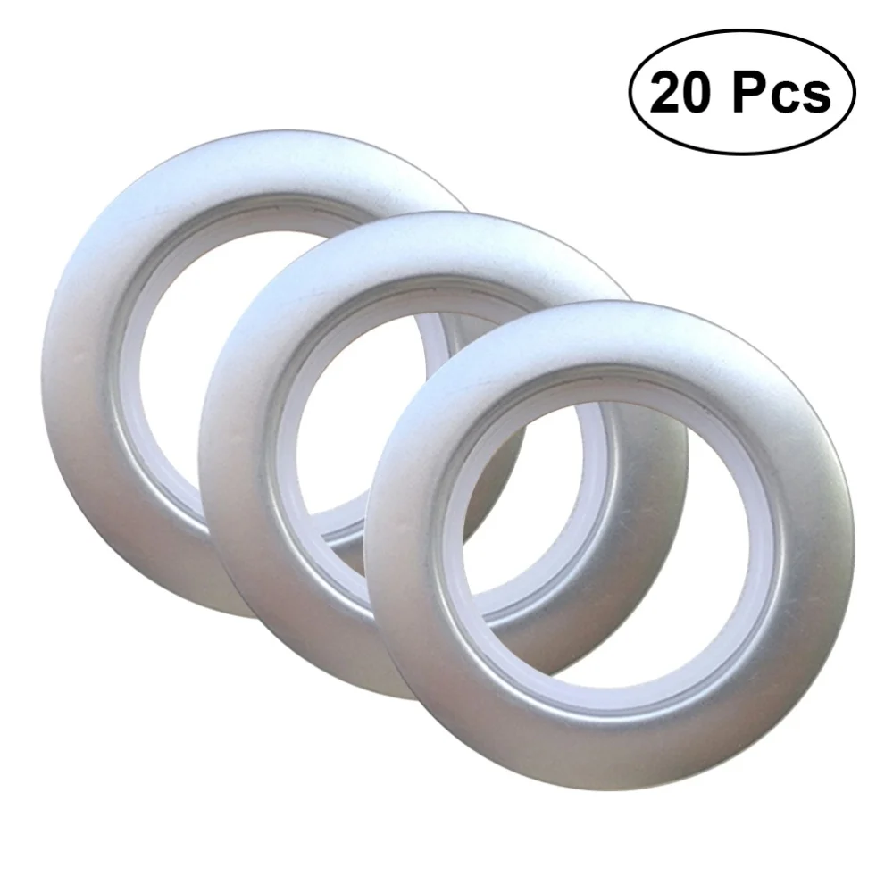 

20PCS Convenient Curtain Low Noise Eyelet ring Accessories Buckle for Bedroom Living Room Curtain Eyelet ring Curtain Buckle
