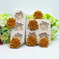 flower silicone molds candy polymer clay mold chocolate party baking wedding cupcake topper fondant cake decorating tools