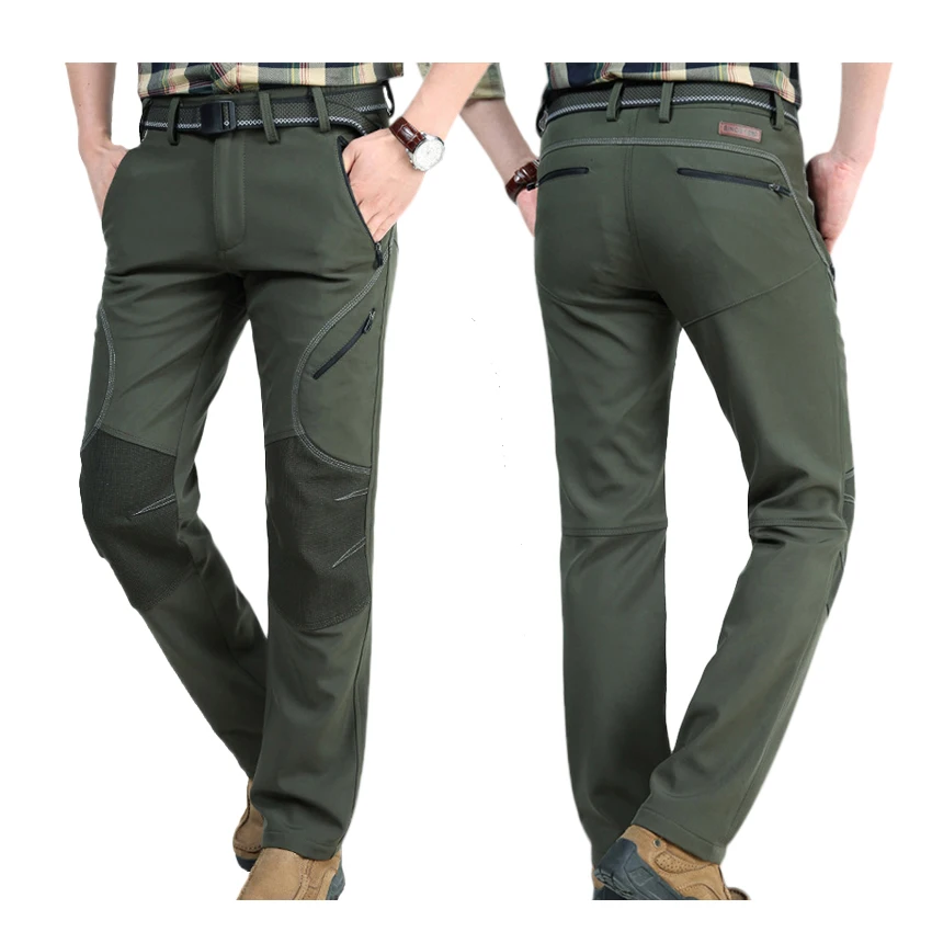 JACKSANQI Мужские Зимние флисовые лыжные штаны для пешего туризма уличная одежда