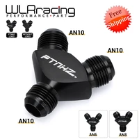 wlr 3 way universal an6 an8 an10 aluminum y block adapter fittings adaptor black y type oil pipe joint for car accessories