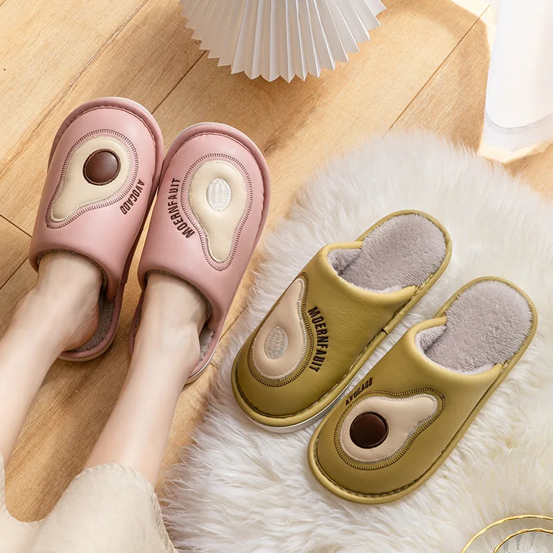 

Cotton Slippers Comfort Woman Floor Shoes Winter Indoor Shoes Women Cute Home Slippers Men Warm Waterproof Couple Plush Slippers