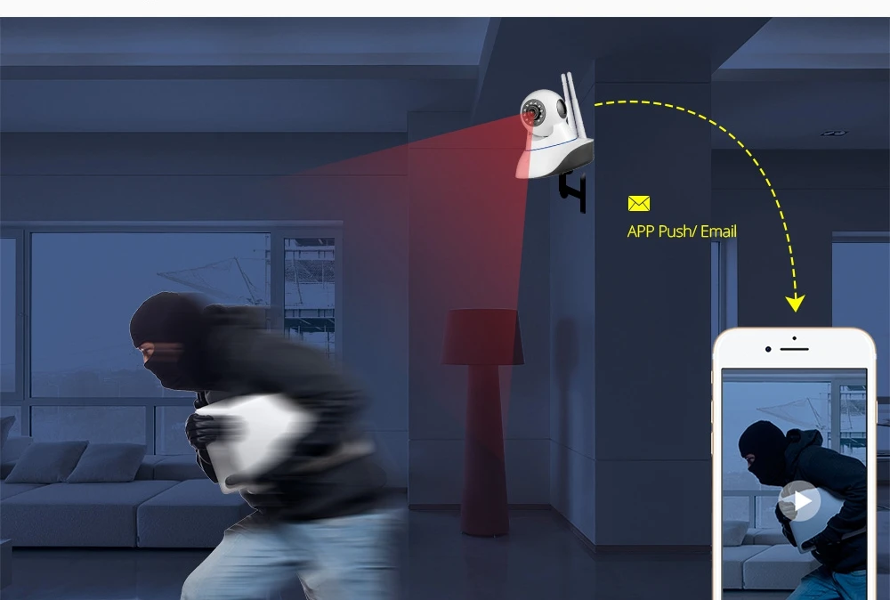 KERUI беспроводная WiFi HD ip-камера GSM домашняя охранная сигнализация камера ночного видения Дистанционное Наблюдение монитор