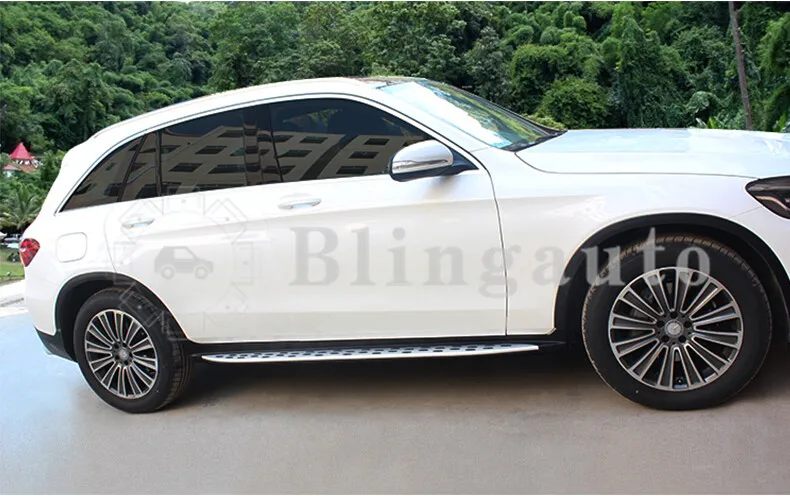 Беговая плата подходит для Mer-cedes Be-nz GLC X253 алюминиевые боковые Nerf шаг бар автомобиля педаль протектор