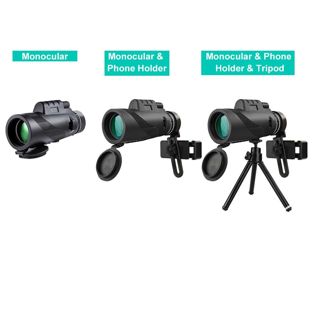 

KKmoon High Definition Telescope 4060 Monocular Portable Compact Monocular for Bird Watching Camping Travelling Sport Match