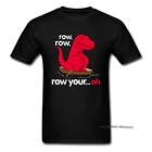 _ Мужская забавная футболка с рисунком ряда вашей лодки, футболка синего и красного цвета с рисунком из мультфильма, лето 2019, забавная хипстерская уличная одежда