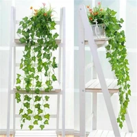 90cm artificial green plants rattan hanging ivy decor fake flowers leaves radish vine home wedding garden wall party decoration