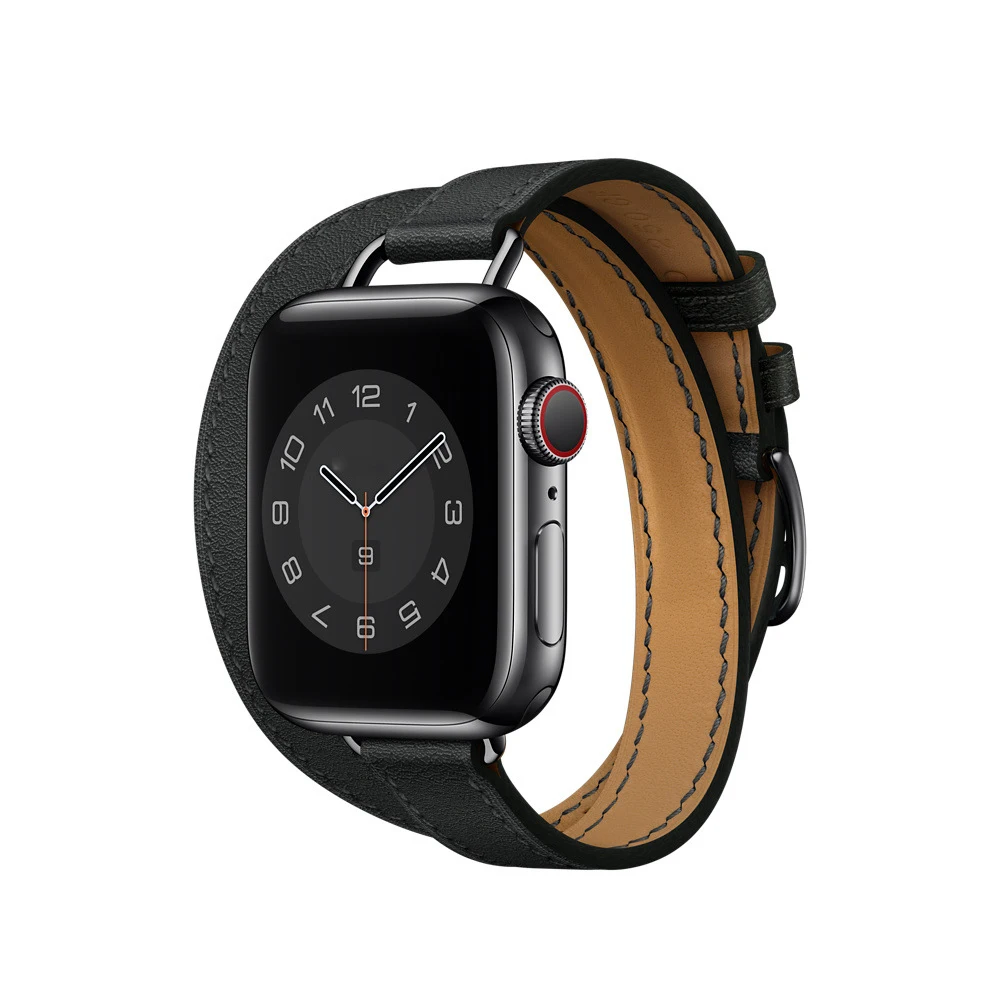 Фото Ремешок Т-образный из натуральной кожи для Apple Watch Band 38 40 41 мм 42 44 45 мм №4